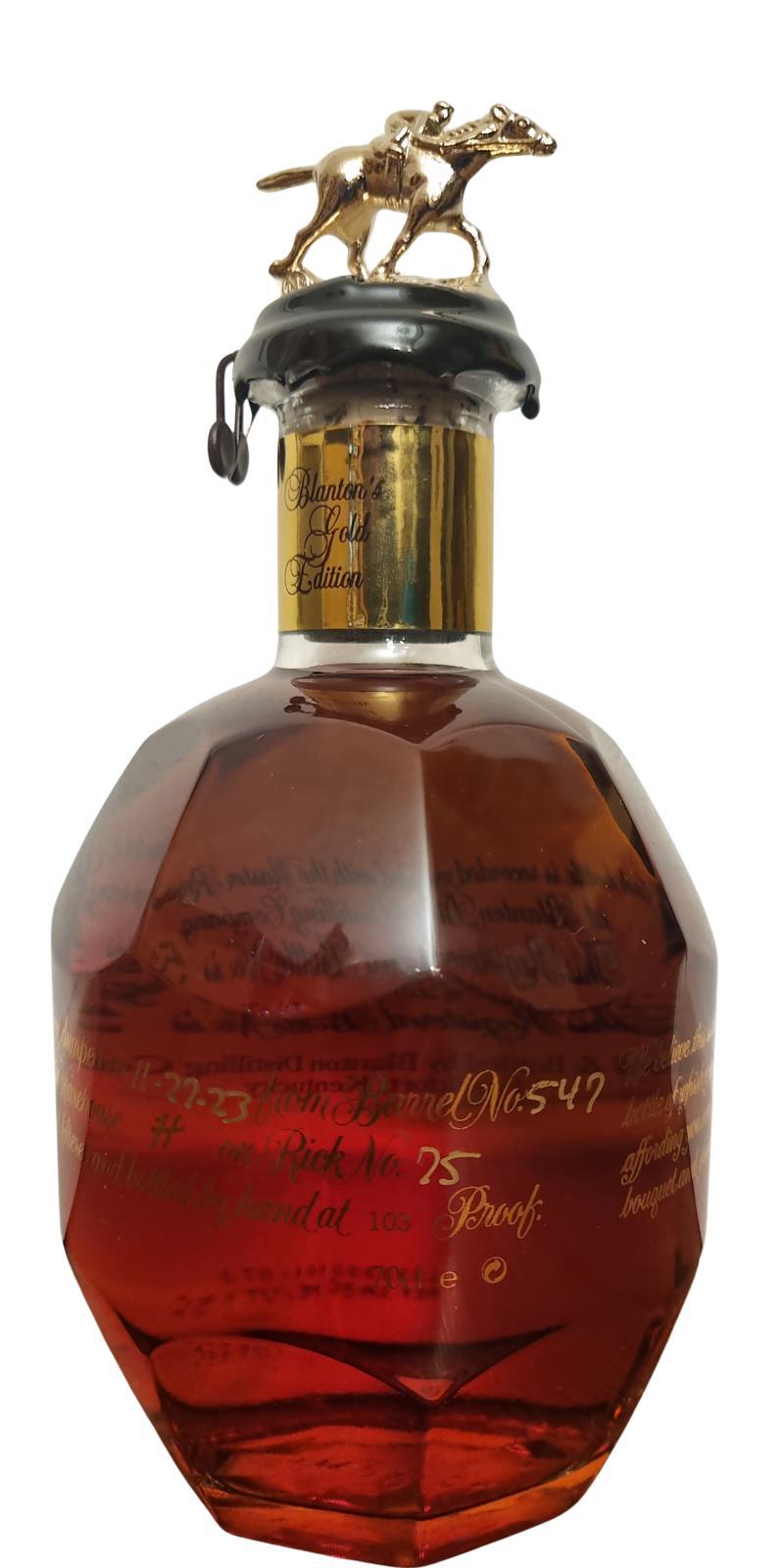 Blanton's Single Barrel Edition Gold