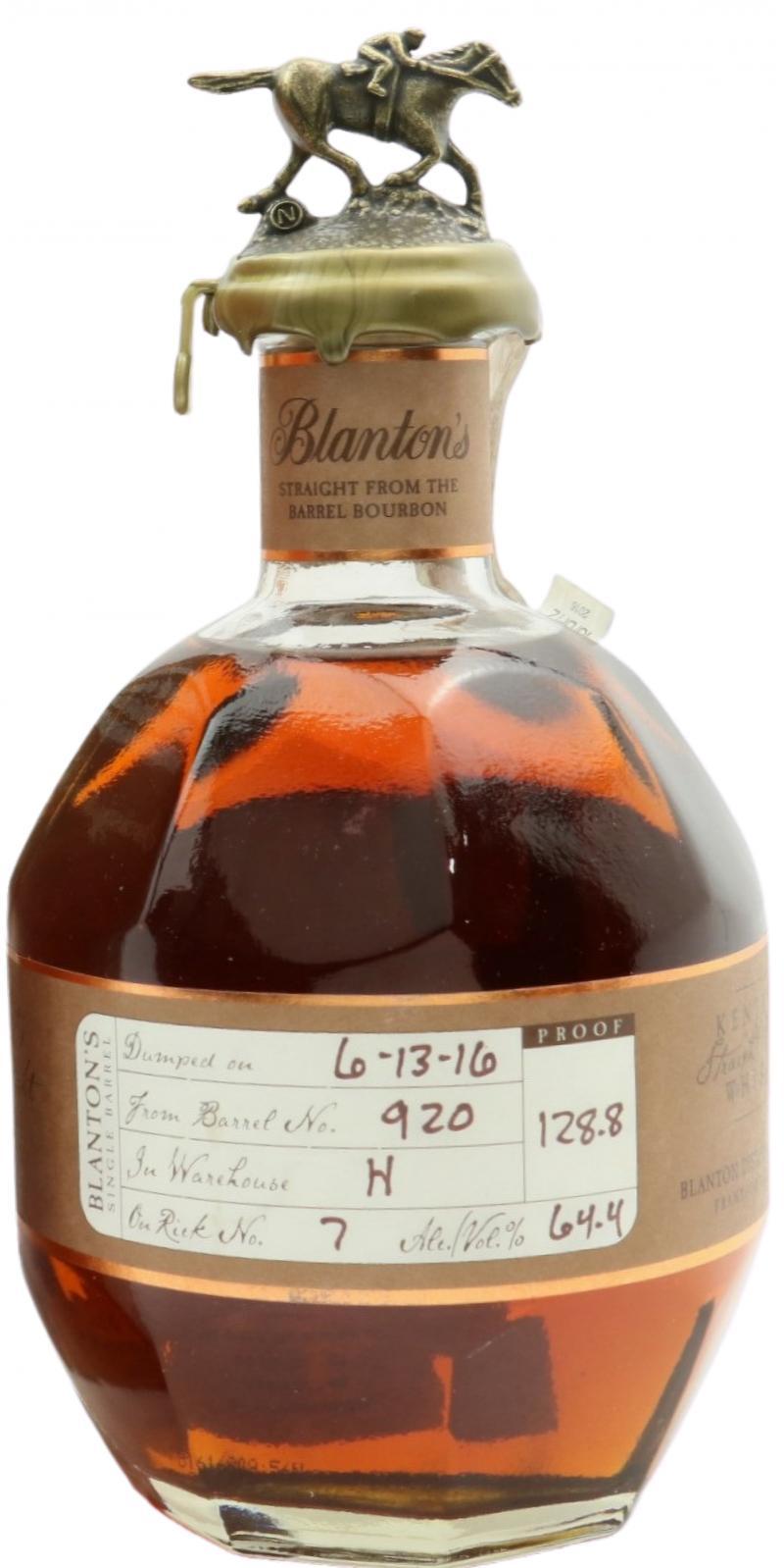Blanton's Straight from the Barrel