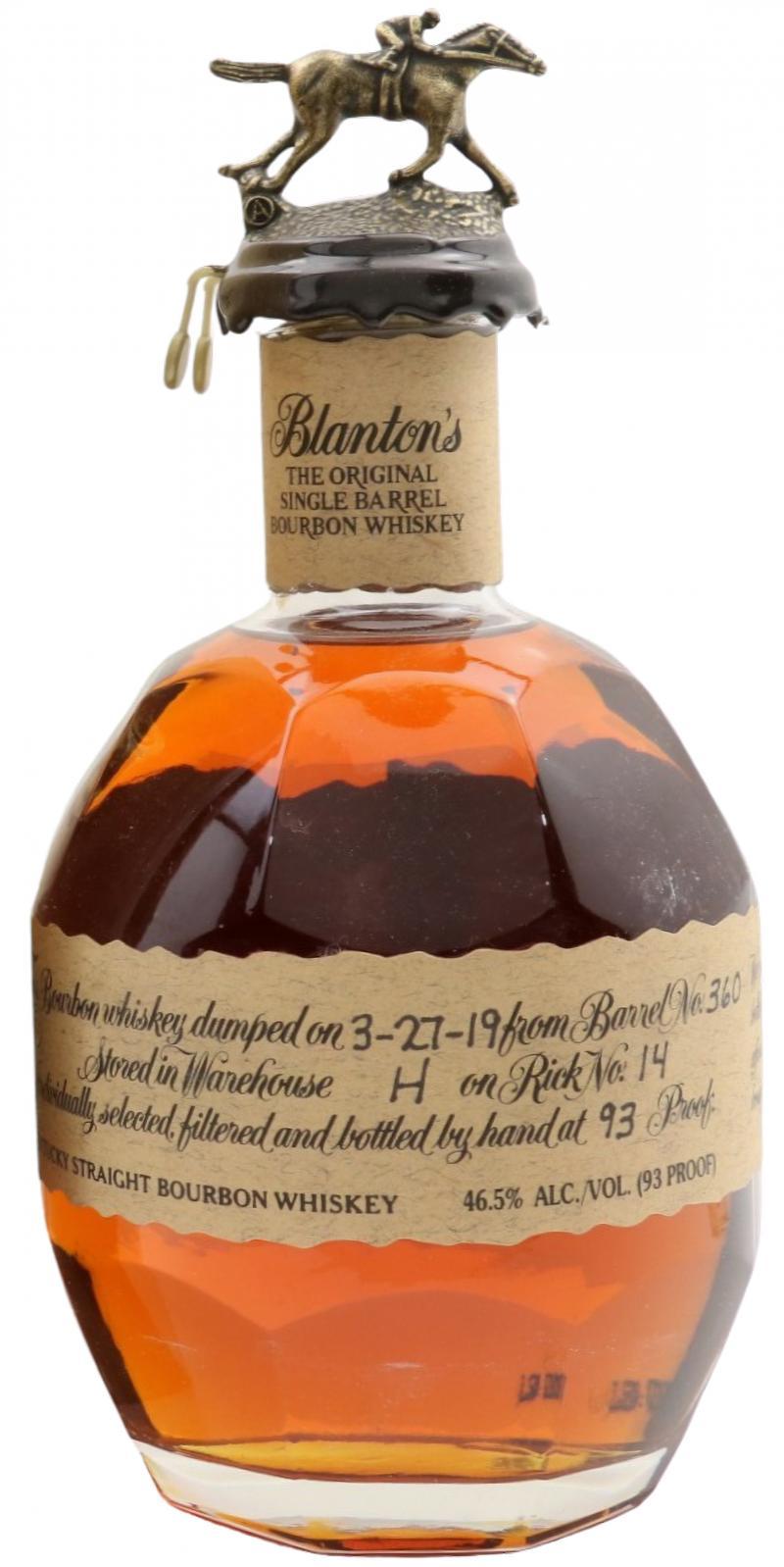 Blanton's The Original Single Barrel Bourbon Whiskey