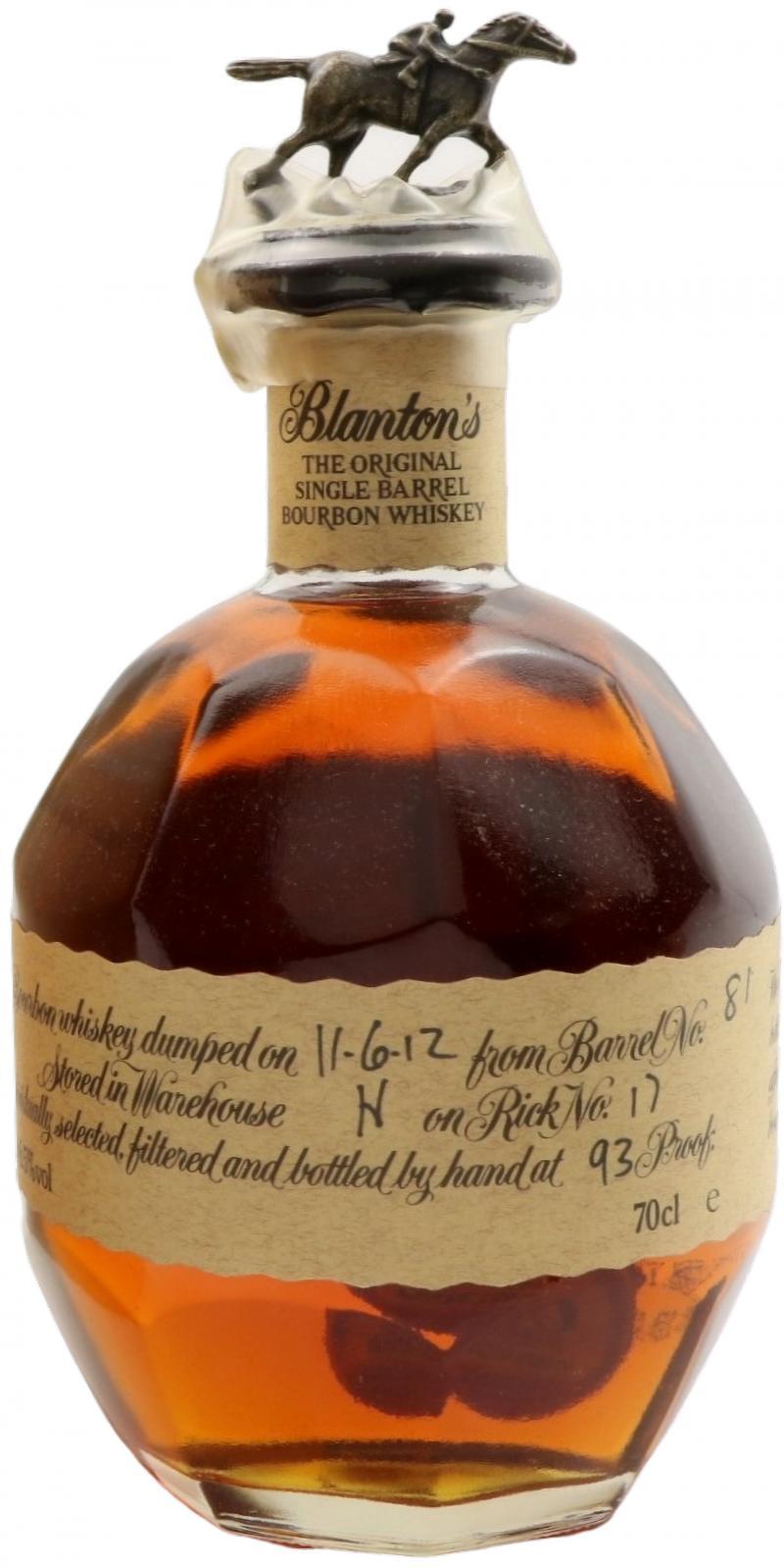 Blanton's The Original Single Barrel Bourbon Whiskey