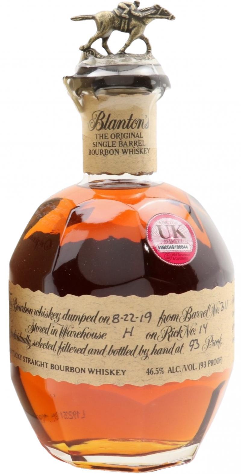 Blanton's The Original Single Barrel Bourbon Whiskey