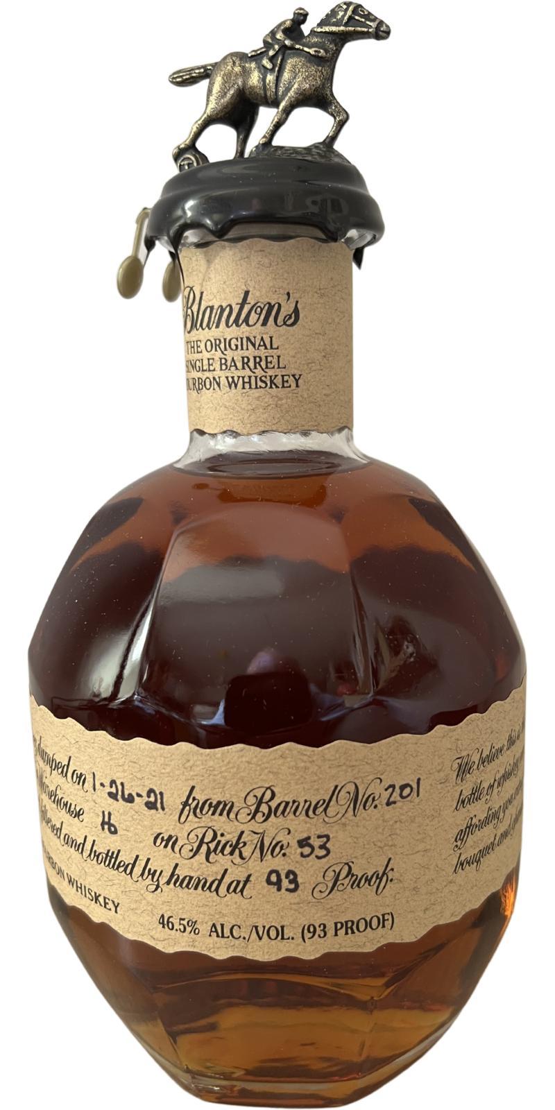 Blanton's The Original Single Barrel Bourbon Whiskey