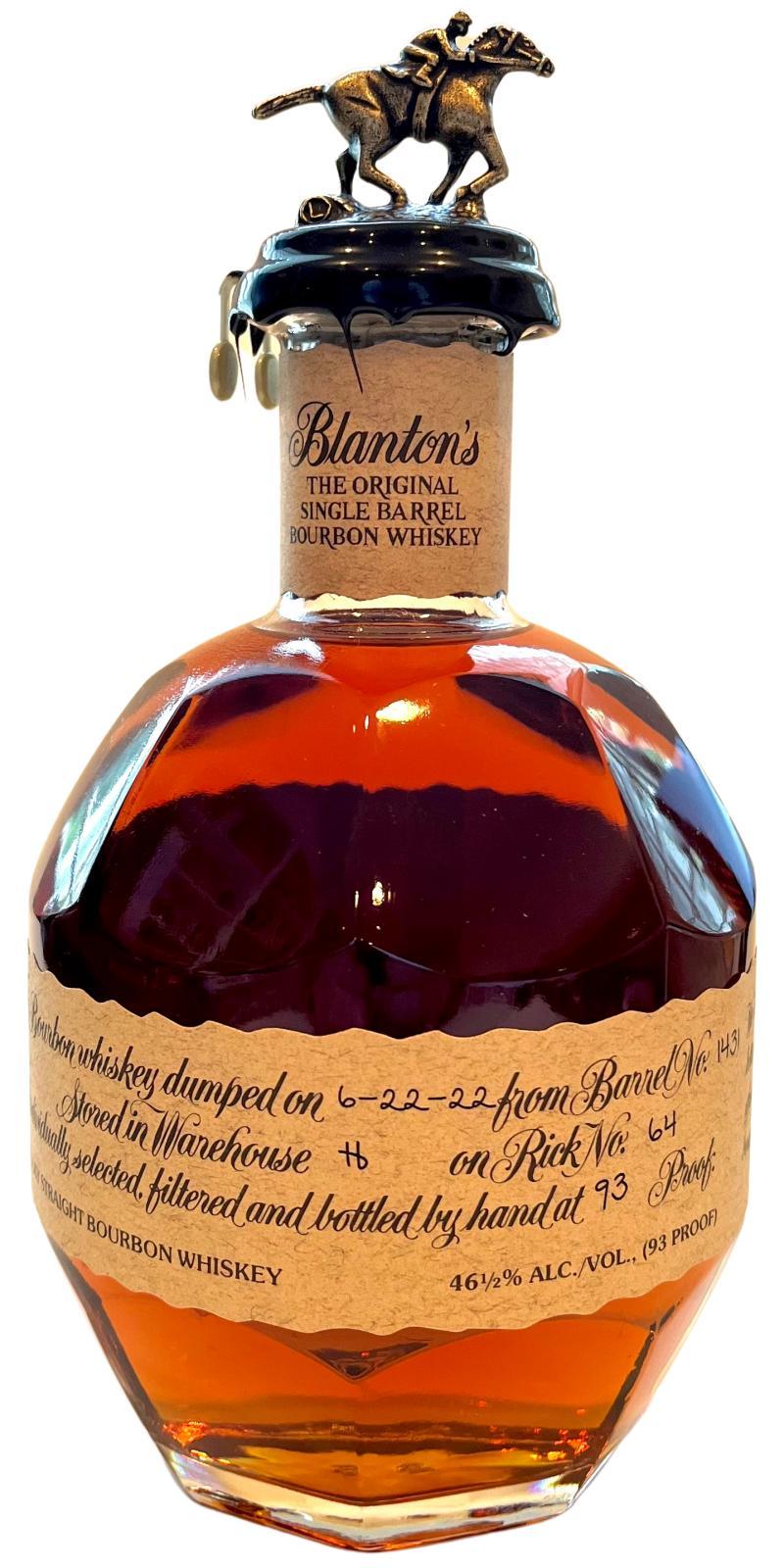 Blanton's The Original Single Barrel Bourbon Whiskey