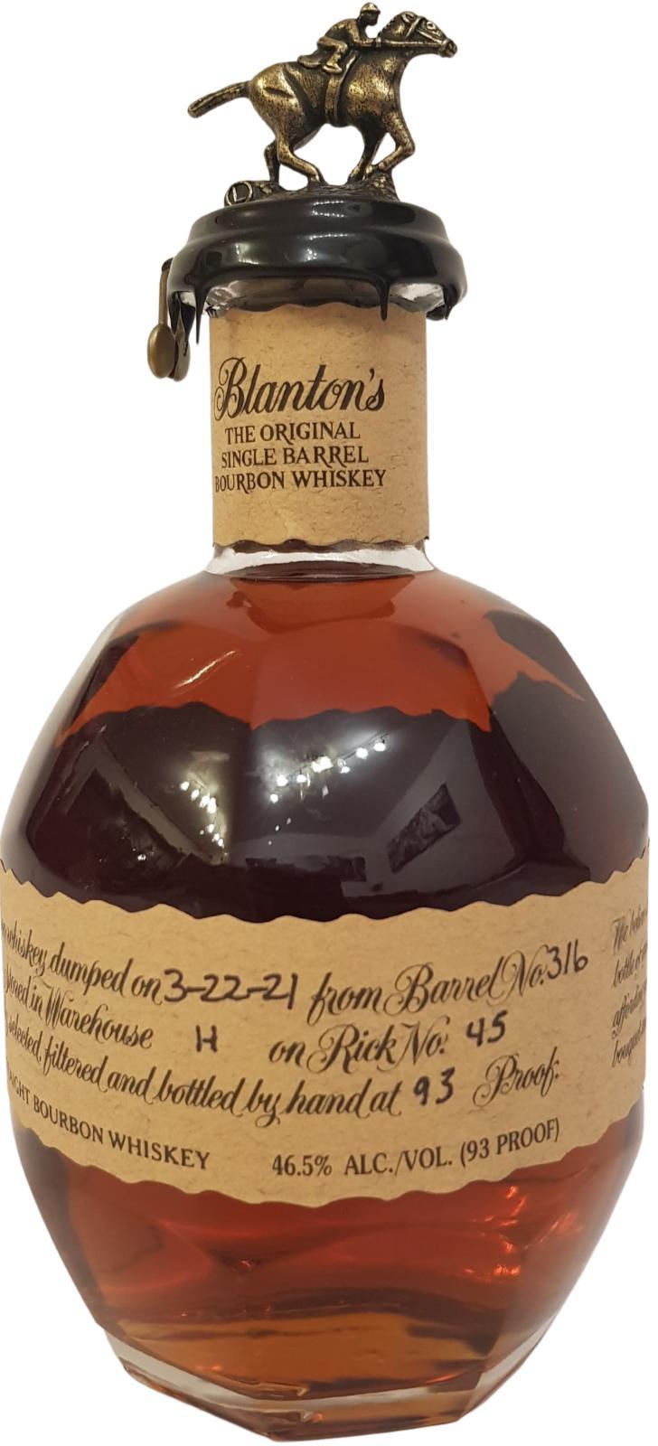 Blanton's The Original Single Barrel Bourbon Whiskey