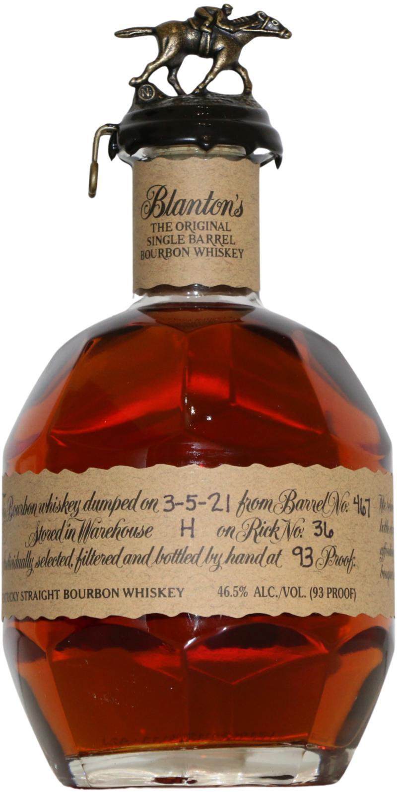 Blanton's The Original Single Barrel Bourbon Whiskey