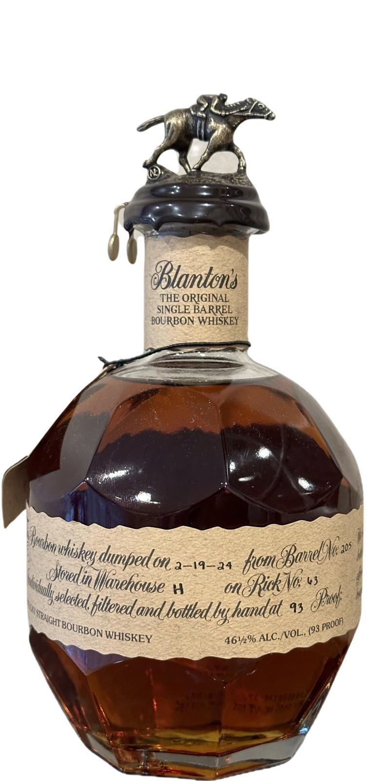 Blanton's The Original Single Barrel Bourbon Whiskey