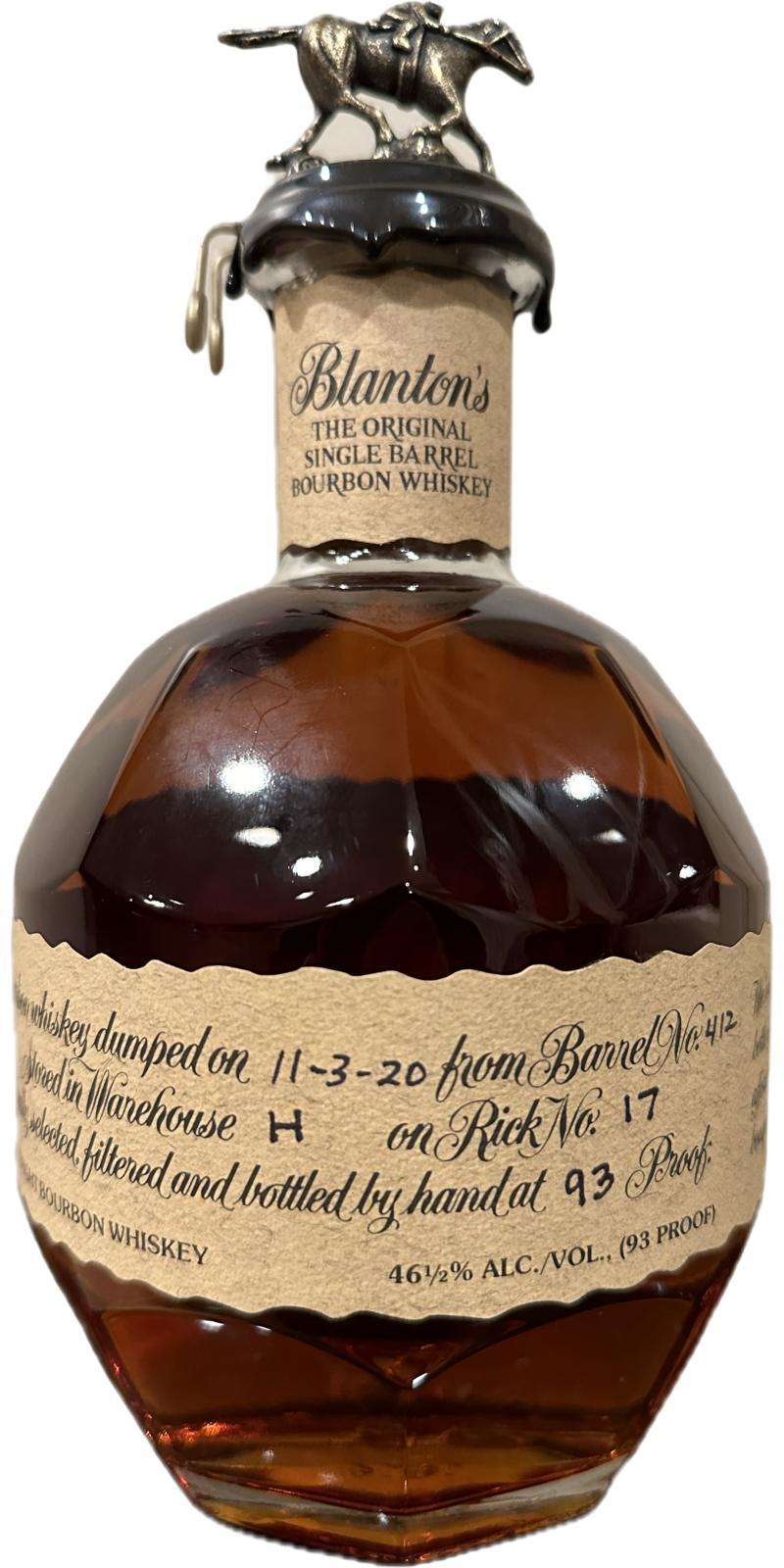 Blanton's The Original Single Barrel Bourbon Whiskey