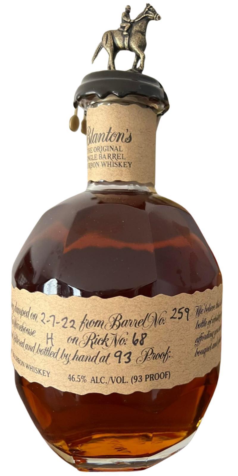 Blanton's The Original Single Barrel Bourbon Whiskey