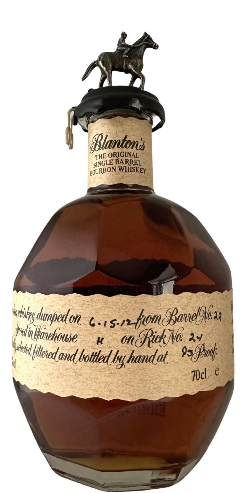 Blanton's The Original Single Barrel Bourbon Whiskey