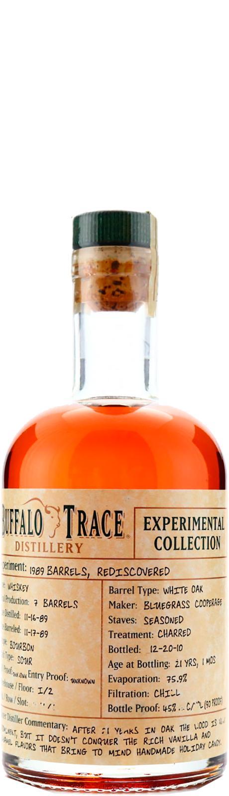 Buffalo Trace 1989 Barrels, Rediscovered Experimental Collection