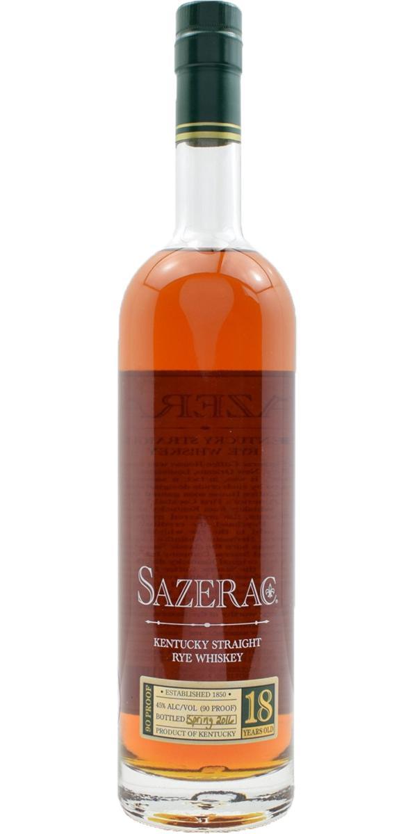 Sazerac 18-year-old Kentucky Straight Rye Whiskey