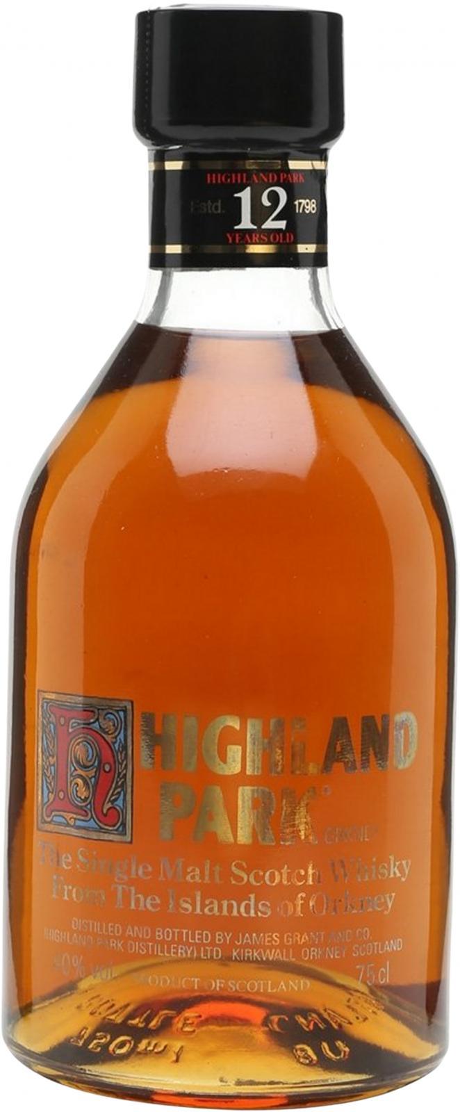 Highland Park 12-year-old Screen printed label
