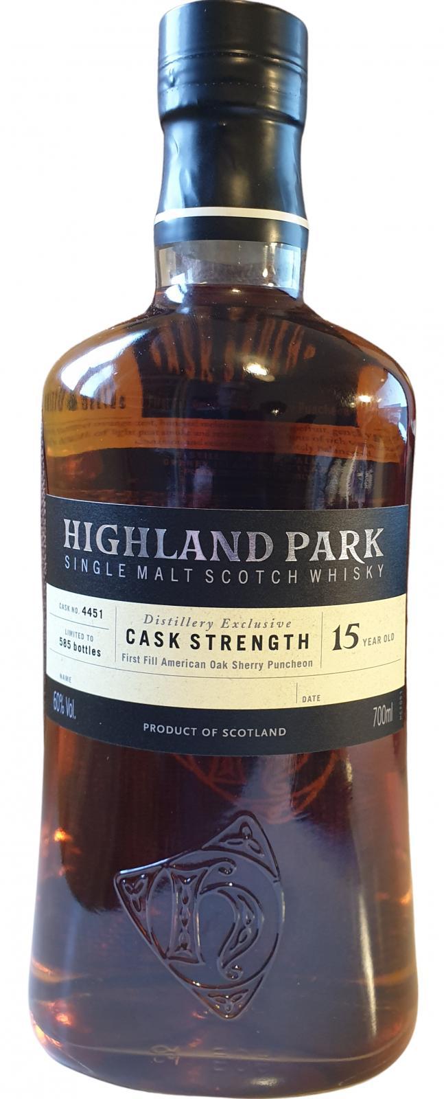 Highland Park 15-year-old Distillery Exclusive Cask Strength