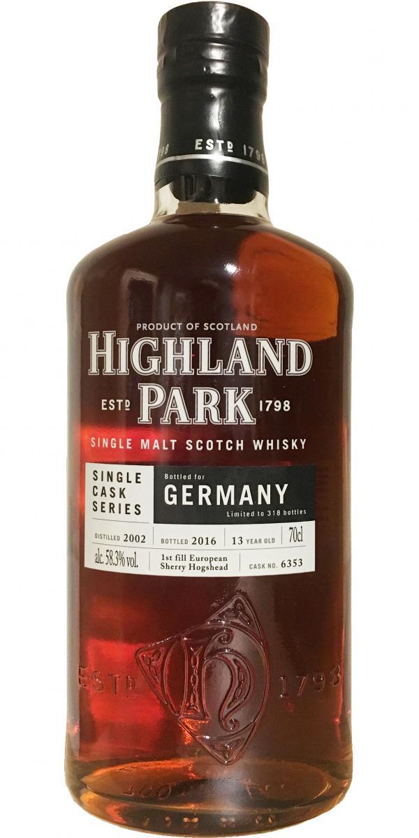 Highland Park 2002 Single Cask Series