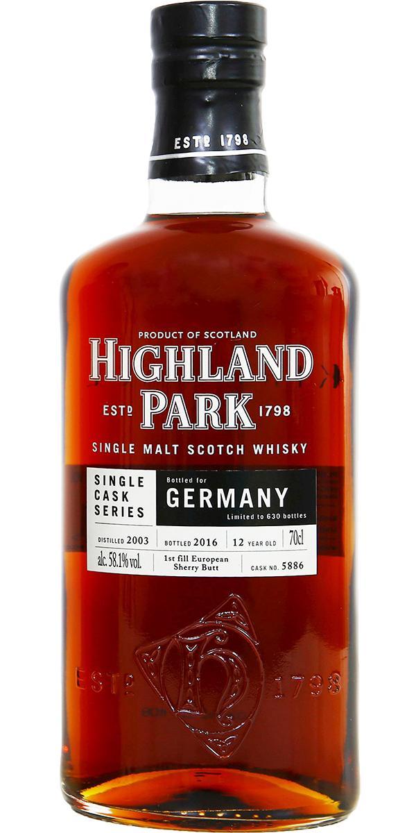 Highland Park 2003 Single Cask Series