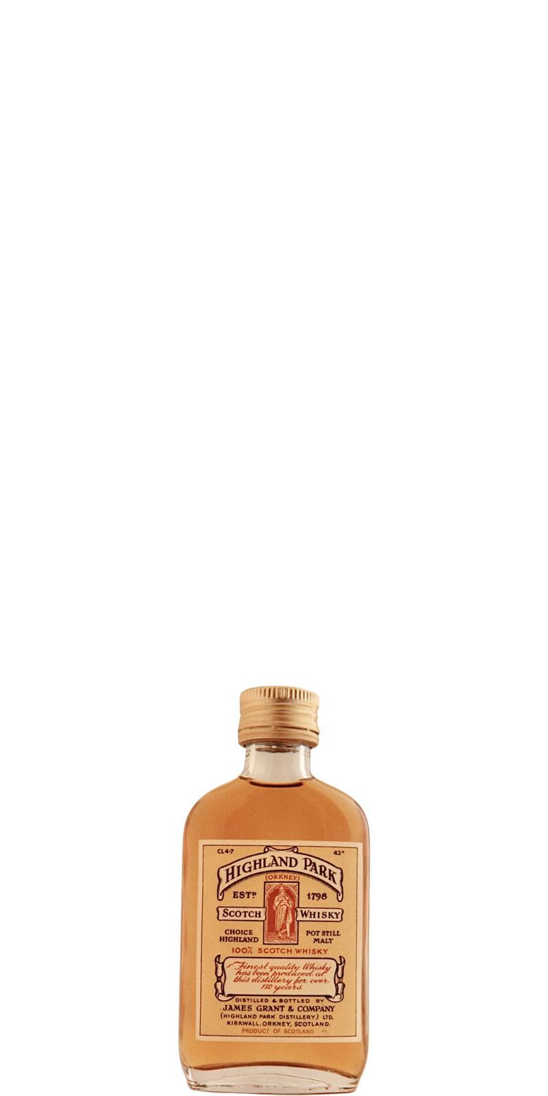 Highland Park Choice Pot Still Highland Malt 100% Scotch Whisky - Miniature