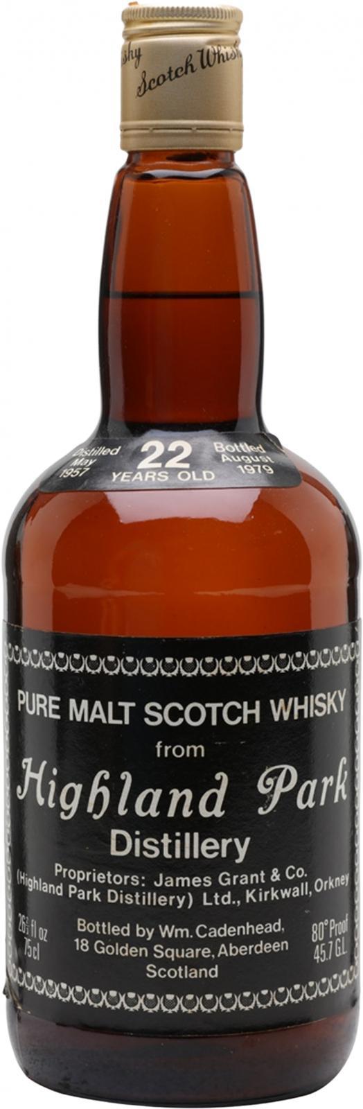 Highland Park 1957 CA Dumpy Bottle, black label