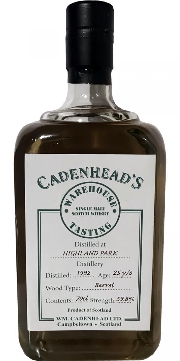 Highland Park 1992 CA Warehouse Tasting