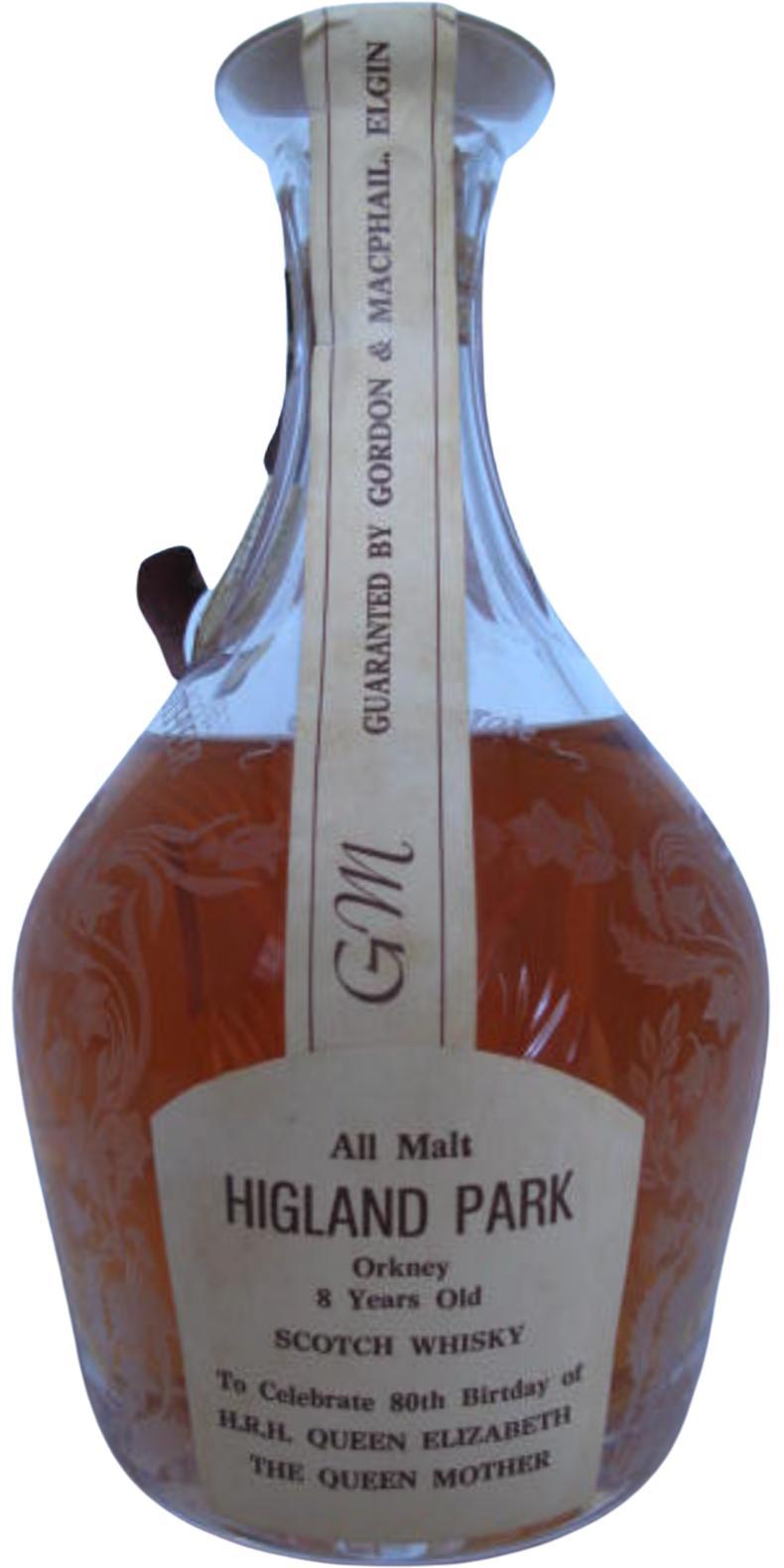 Highland Park 08-year-old GM All Malt Scotch Whisky - Crystal Decanter