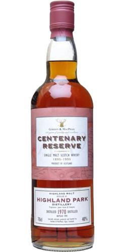 Highland Park 1970 GM Centenary Reserve