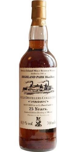 Highland Park 1981 JW Auld Distillers Collection
