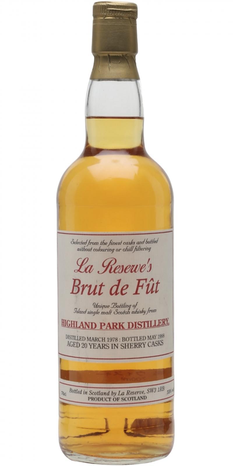 Highland Park 1978 LR Brut de Fût