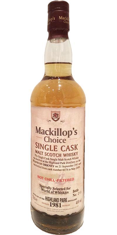 Highland Park 1981 McC Single Cask