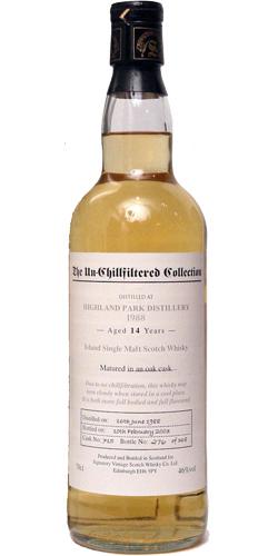 Highland Park 1988 SV The Un-Chillfiltered Collection