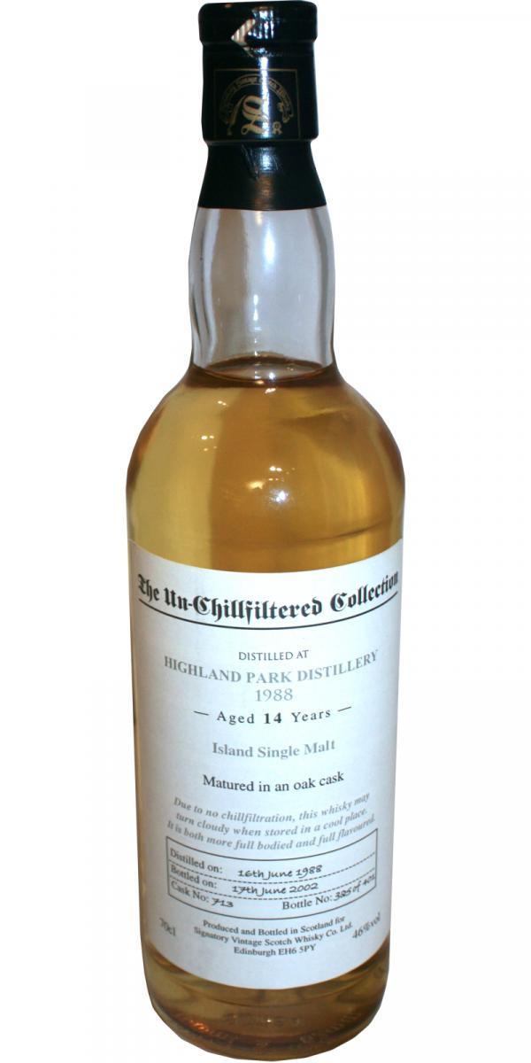 Highland Park 1988 SV The Un-Chillfiltered Collection