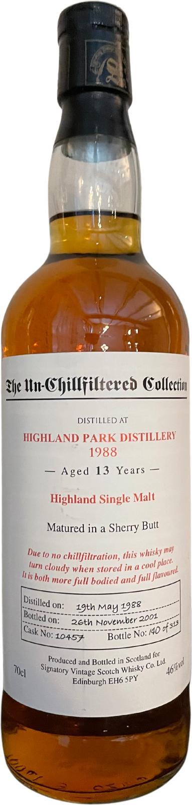 Highland Park 1988 SV The Un-Chillfiltered Collection