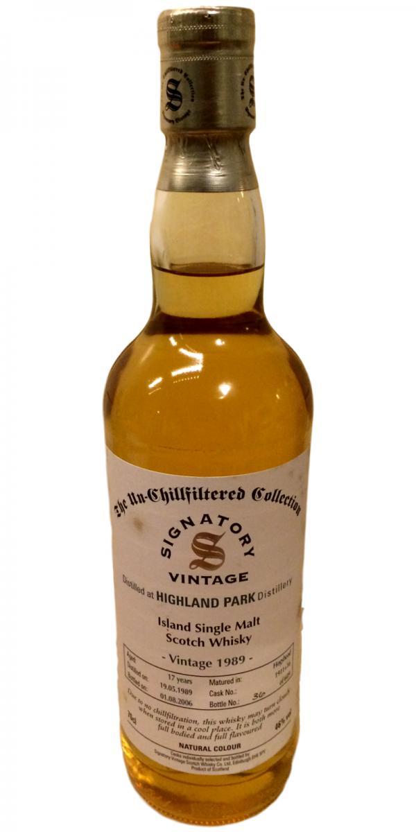 Highland Park 1989 SV The Un-Chillfiltered Collection