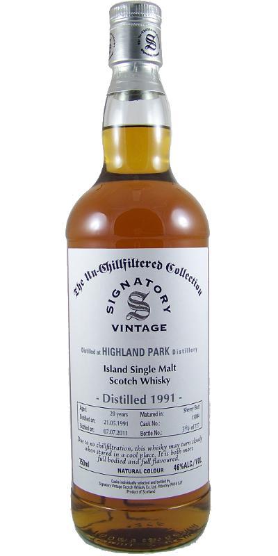 Highland Park 1991 SV The Un-Chillfiltered Collection