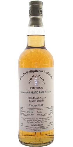 Highland Park 1991 SV The Un-Chillfiltered Collection