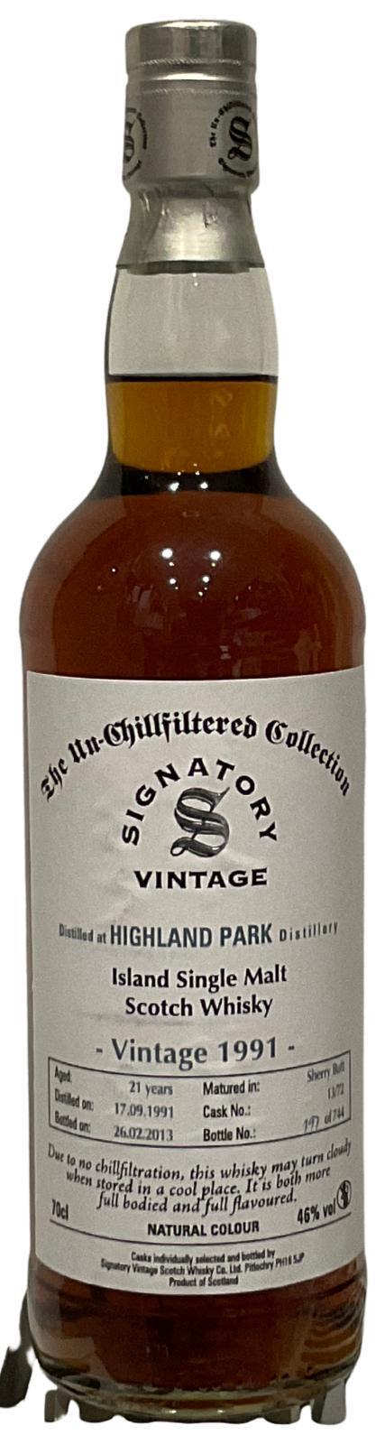 Highland Park 1991 SV The Un-Chillfiltered Collection