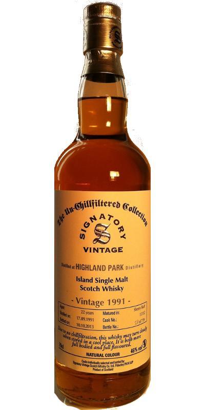 Highland Park 1991 SV The Un-Chillfiltered Collection