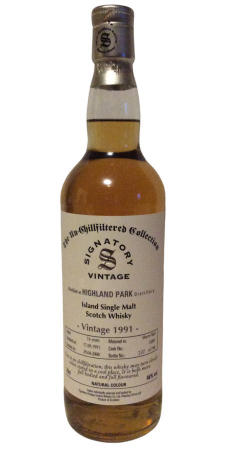 Highland Park 1991 SV The Un-Chillfiltered Collection