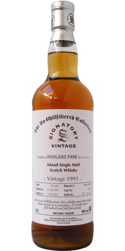 Highland Park 1991 SV The Un-Chillfiltered Collection