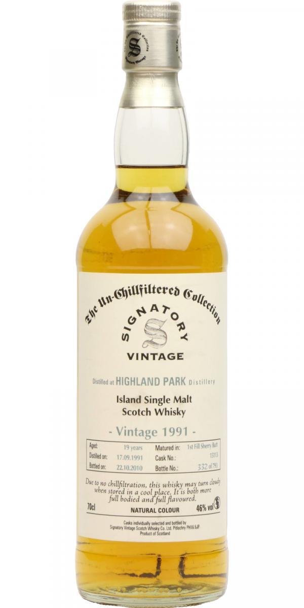 Highland Park 1991 SV The Un-Chillfiltered Collection