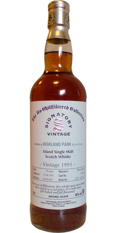 Highland Park 1991 SV The Un-Chillfiltered Collection