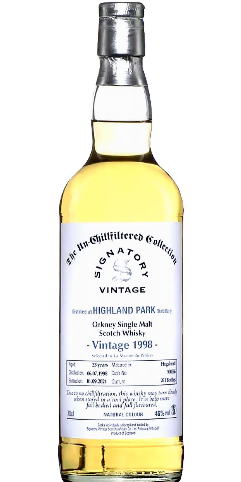 Highland Park 1998 SV The Un-Chillfiltered Collection