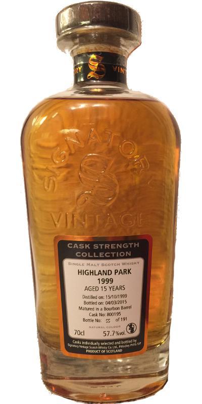 Highland Park 1999 SV Cask Strength Collection