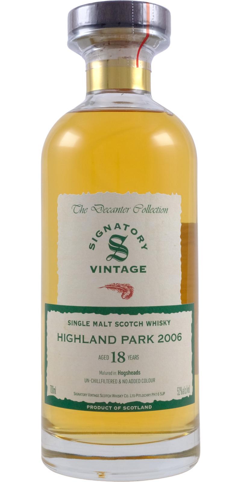 Highland Park 2006 SV Ibisco Decanter