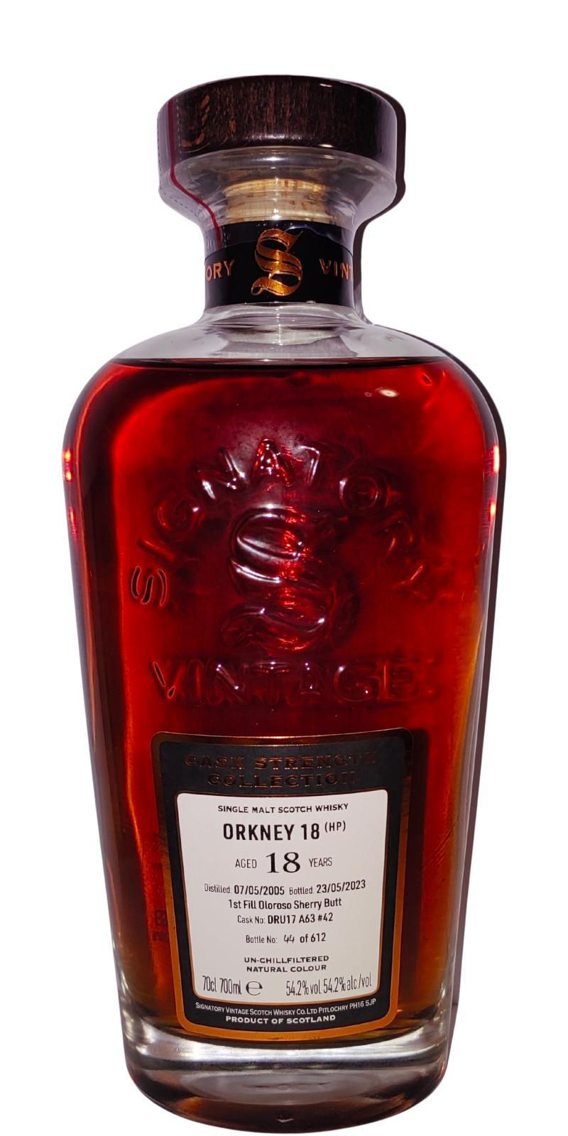 Orkney 2005 SV Cask Strength Collection