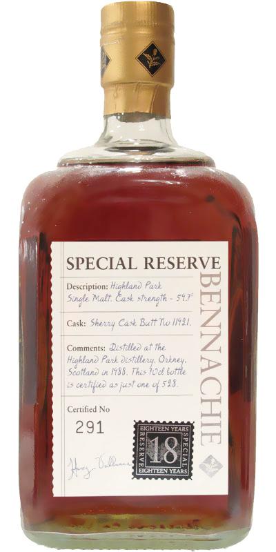 Highland Park 1988 Ben Special Reserve