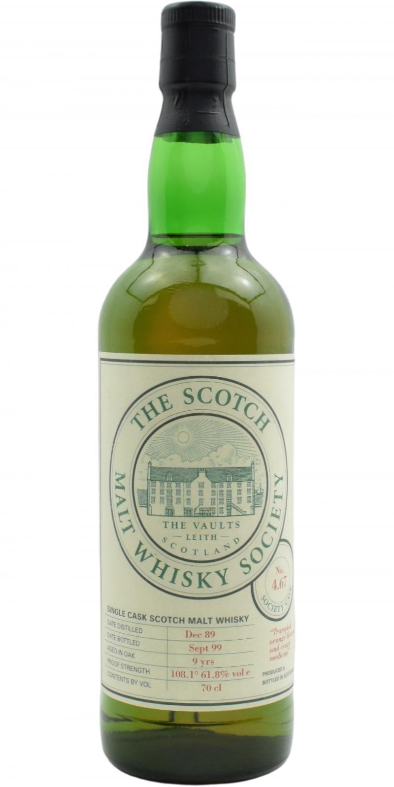 Highland Park 1989 SMWS 4.67 Trampled orange blossom and cough medicine