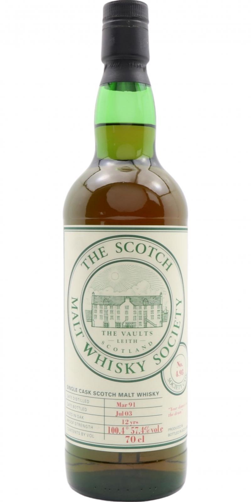 Highland Park 1991 SMWS 4.93 Your dinner's the dram