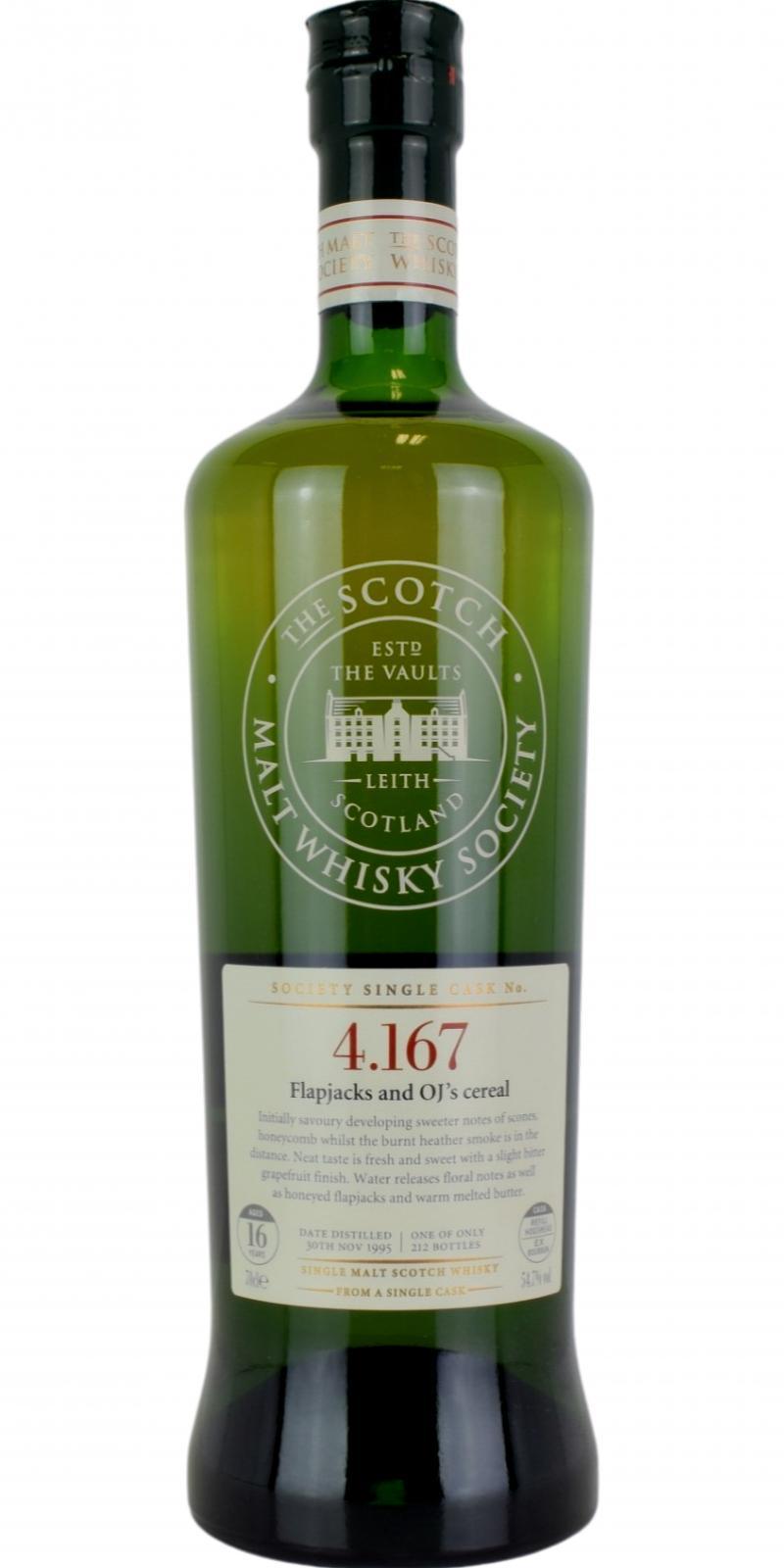Highland Park 1995 SMWS 4.167 Flapjacks and OJ’s cereal