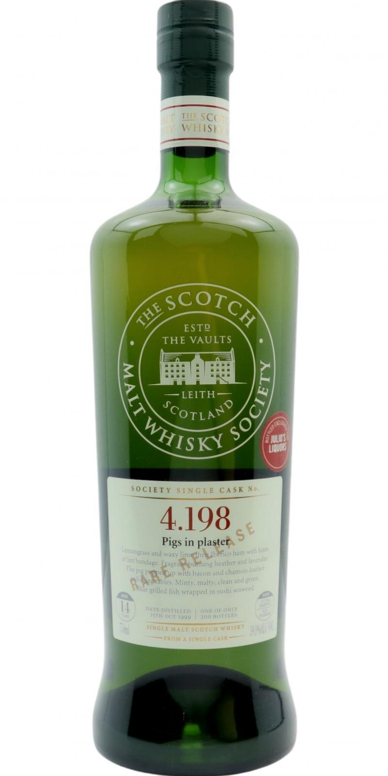 Highland Park 1999 SMWS 4.198 Pigs in plaster