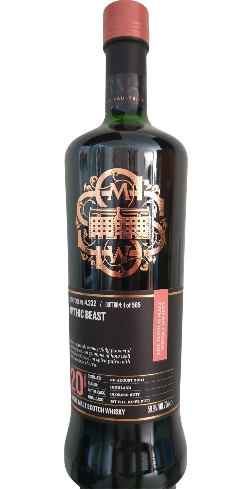Highland Park 2001 SMWS 4.332 Mythic beast