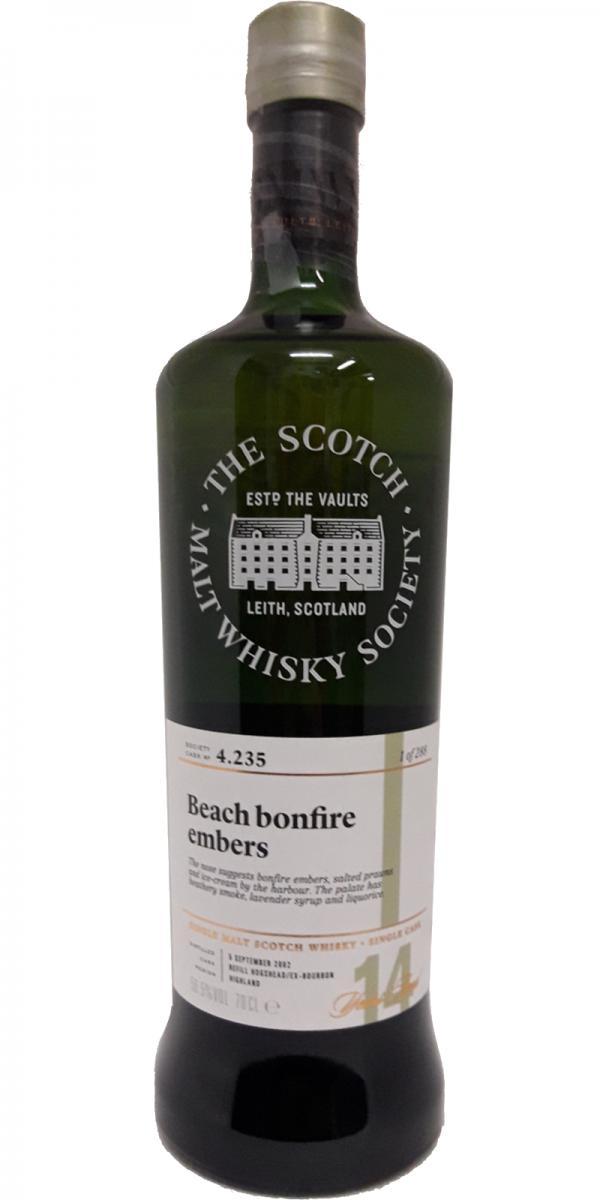 Highland Park 2002 SMWS 4.235 Beach bonfire embers